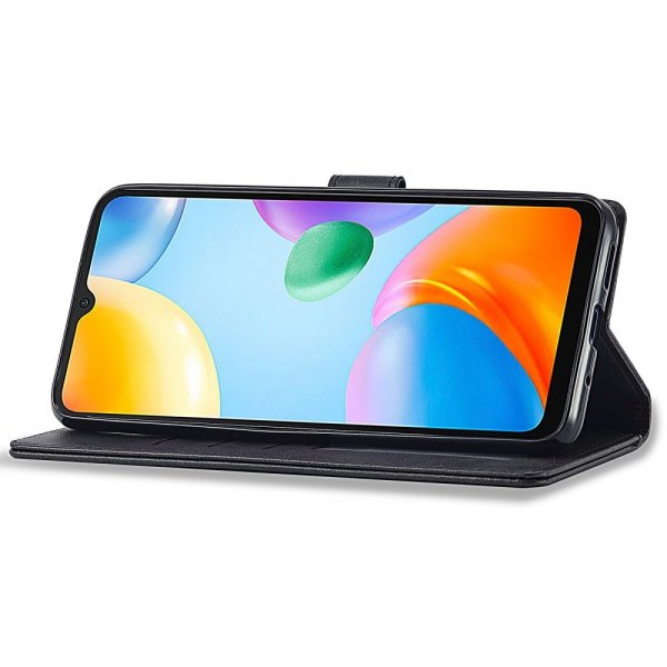 Lc.Imeeke Xiaomi Redmi 10C Etui med Kortlomme og Standfunktion Sort