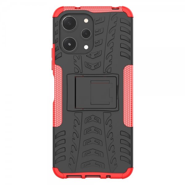 Xiaomi Redmi 12 Cover Dækmønster Stativfunktion Rød