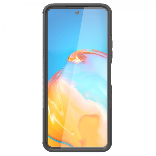 Xiaomi Redmi 12 Cover Dækmønster Stativfunktion Sort