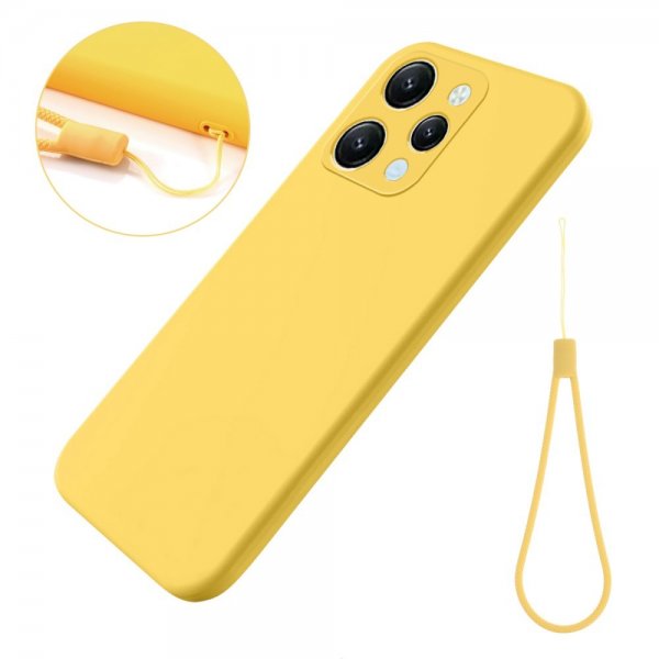 Xiaomi Redmi 12 Cover med Rem Silikone Gul