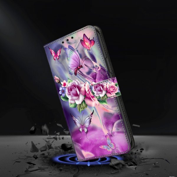Xiaomi Redmi 12C Cover Motiv Sommerfugle og Blomster