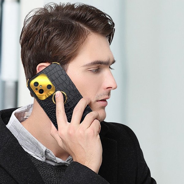 Xiaomi Redmi 12C Cover Krokodillemønster Fingerring Grøn