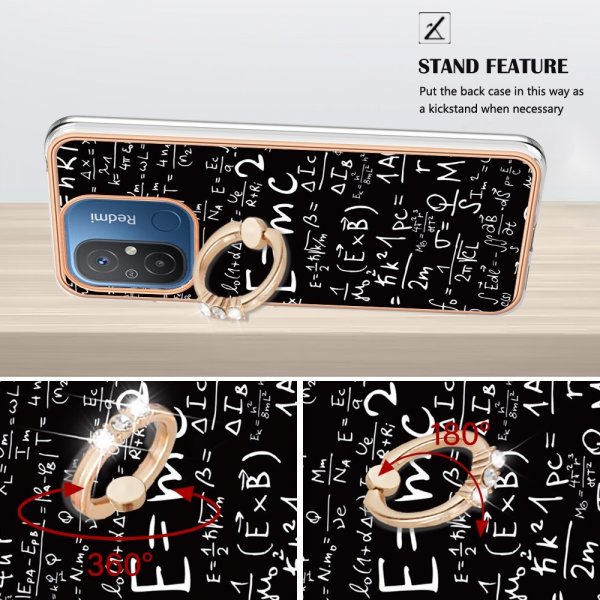 Xiaomi Redmi 12C Cover med Fingerring Motiver Ligninger