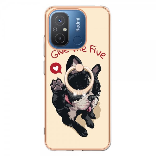 Xiaomi Redmi 12C Cover med Fingerring Motiv Give Me Five