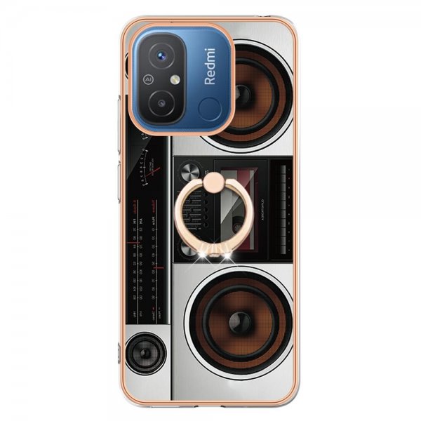 Xiaomi Redmi 12C Cover med Fingerring Motiv Radio