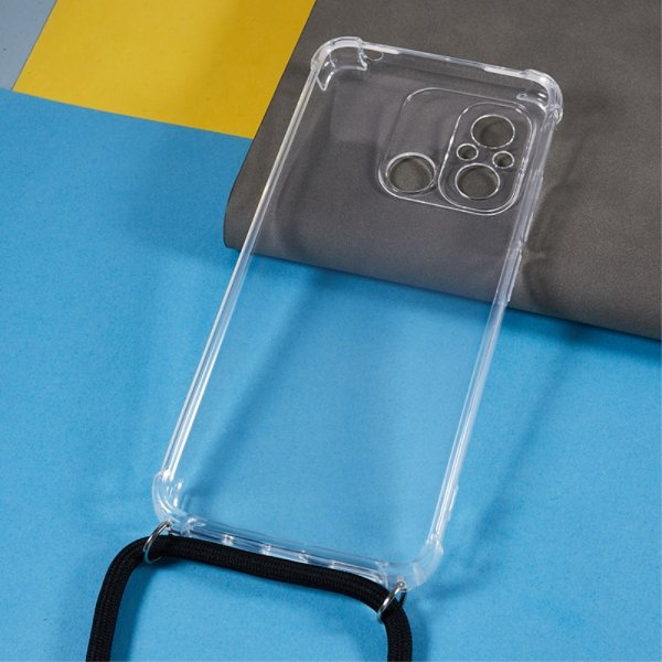 Xiaomi Redmi 12C Cover med Rem Transparent
