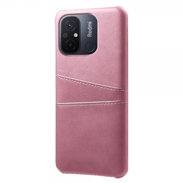 Xiaomi Redmi 12C Cover med to Kortlommer Rosaguld