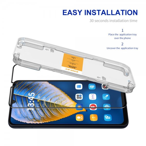 Enkay Xiaomi Redmi 14C Skærmbeskytter med Monteringsramme Easy Install