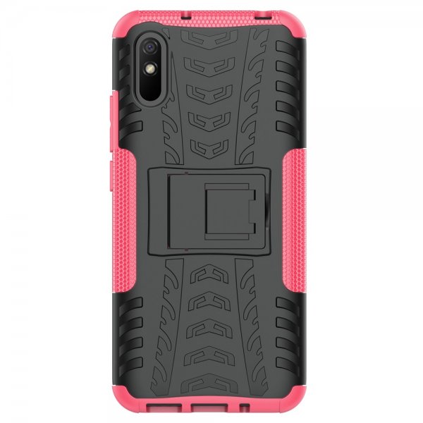Xiaomi Redmi 9A Cover Dækmønster Stativfunktion Magenta