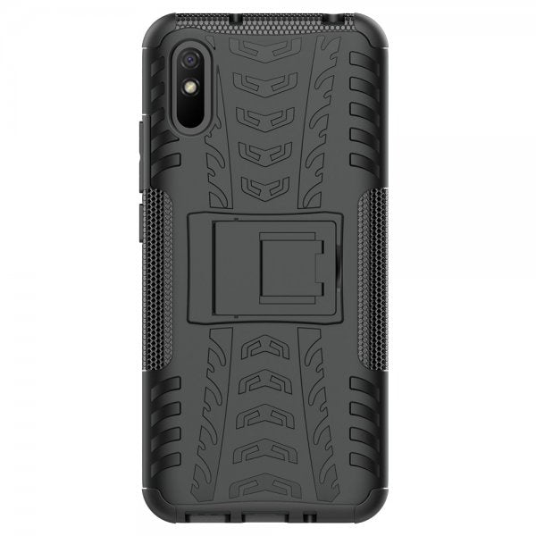 Xiaomi Redmi 9A Cover Dækmønster Stativfunktion Sort