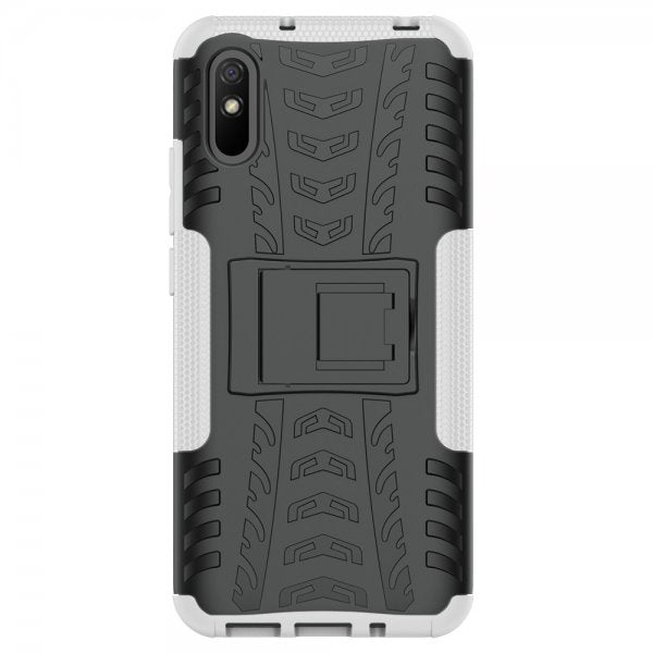 Xiaomi Redmi 9A Cover Dækmønster Stativfunktion Hvid