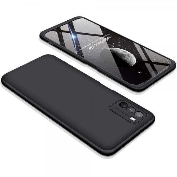 GKK Xiaomi Redmi 9T Cover Tredelt Sort