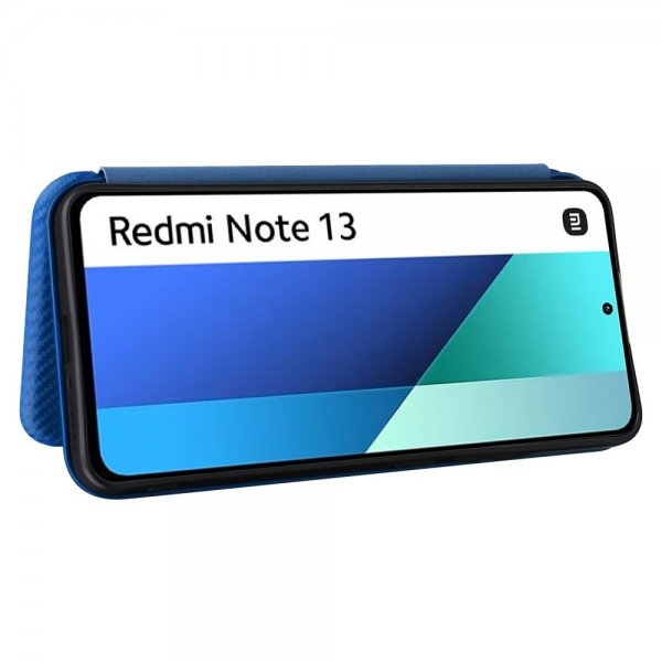 Xiaomi Redmi Note 13 4G Etui Kulfibertekstur Blå