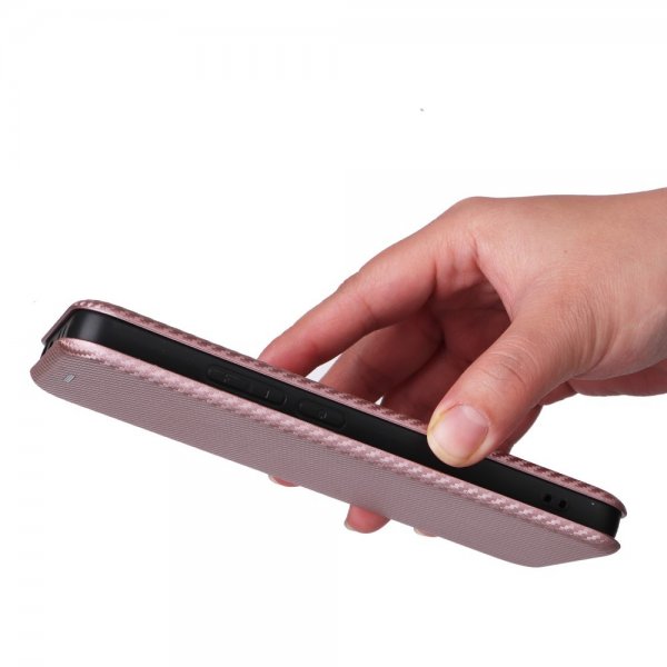 Xiaomi Redmi Note 13 4G Cover Kulfibertekstur Rosaguld