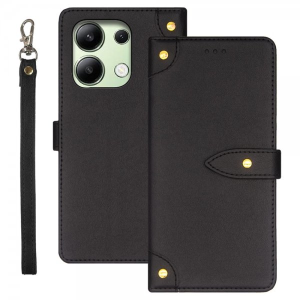 Xiaomi Redmi Note 13 4G Cover med Rem Sort