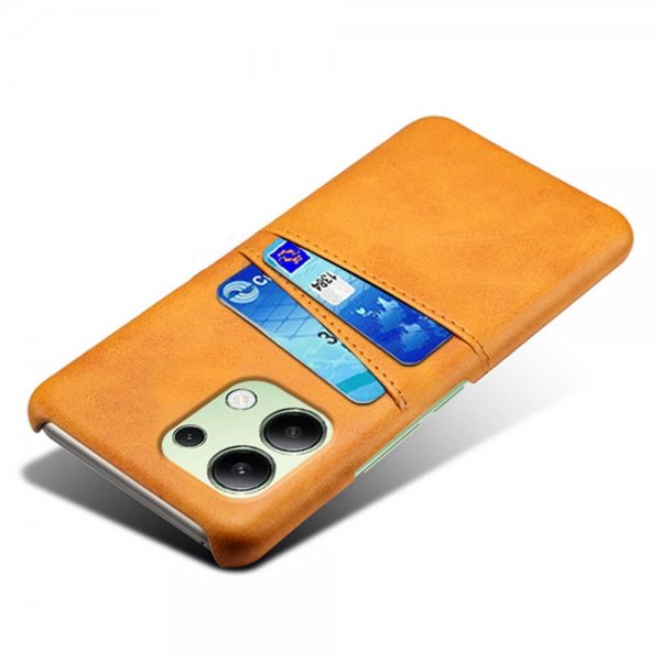 Xiaomi Redmi Note 13 4G Cover med to Kortlommer Lysebrun