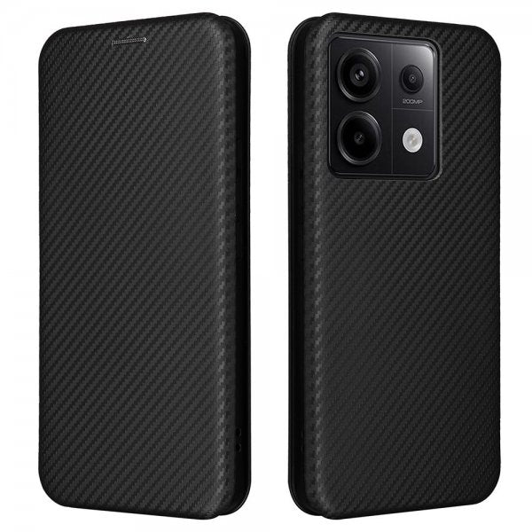 Xiaomi Redmi Note 13 5G Etui Kulfibertekstur Sort