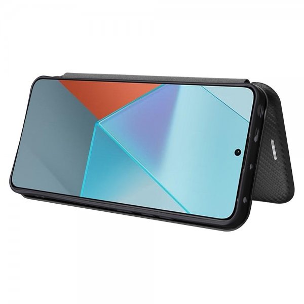 Xiaomi Redmi Note 13 5G Etui Kulfibertekstur Sort