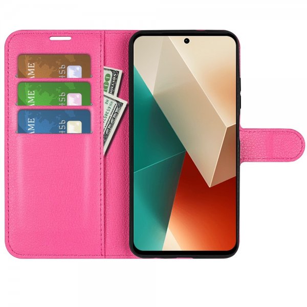Xiaomi Redmi Note 13 5G Cover Litchi Magenta