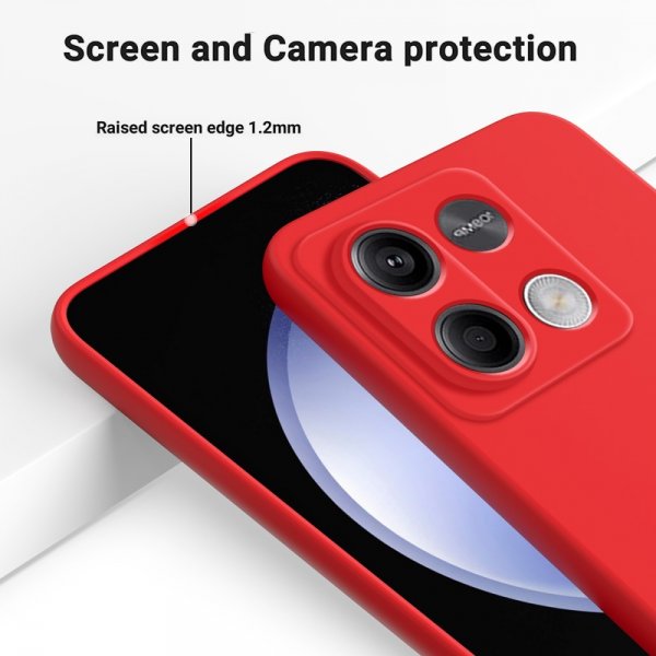 Xiaomi Redmi Note 13 5G Cover med Rem Silikone Rød