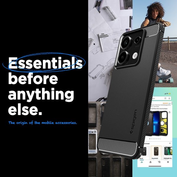 Spigen Xiaomi Redmi Note 13 Pro 5G Cover Rugged Armor Mat Sort
