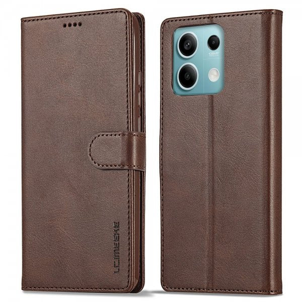 Lc.Imeeke Xiaomi Redmi Note 13 Pro 5G Etui med Kortlomme Standfunktion Brun