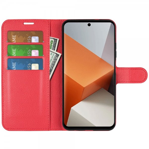 Xiaomi Redmi Note 13 Pro Plus 5G Cover Litchi Rød