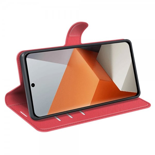 Xiaomi Redmi Note 13 Pro Plus 5G Cover Litchi Rød
