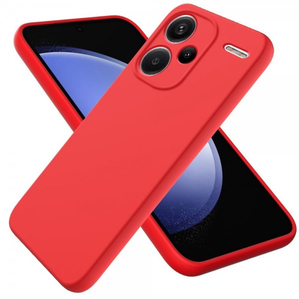 Xiaomi Redmi Note 13 Pro Plus 5G Cover med Rem Silikone Rød