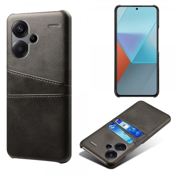 Xiaomi Redmi Note 13 Pro Plus 5G Cover med to Kortlommer Sort
