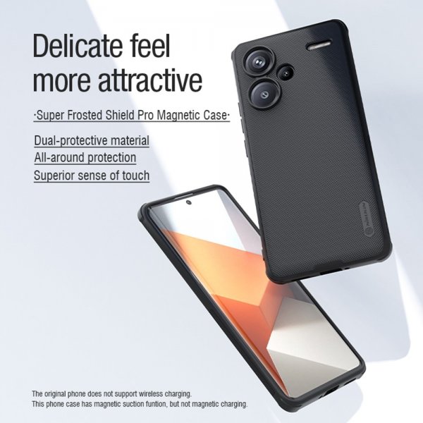 Nillkin Xiaomi Redmi Note 13 Pro Plus 5G Cover Super Frosted Shield Pro MagSafe Sort