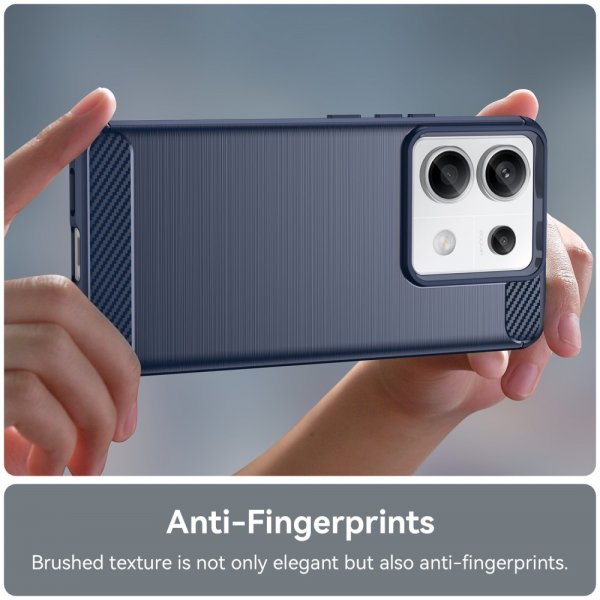 Xiaomi Redmi Note 13 Pro 5G Cover Børstet Kulfibertekstur Blå