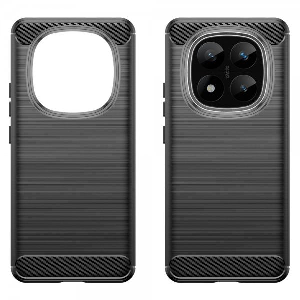 Xiaomi Redmi Note 14 Pro Plus 5G Cover Børstet Kulfibertekstur Sort