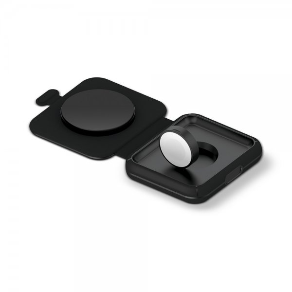Xqisit Oplader 2-i-1 Bærbar Trådløs Oplader MagSafe