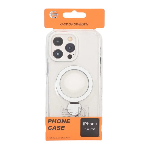 iPhone 14 Pro Cover Ringstativ MagSafe Transparent