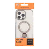 iPhone 14 Pro Cover Ringstativ MagSafe Sort Transparent