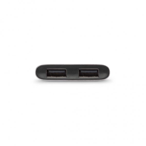 Moshi USB-C til dobbelt USB-A-adapter titaniumgrå