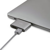 Moshi USB-C til dobbelt USB-A-adapter titaniumgrå