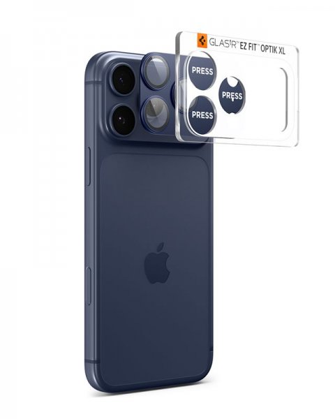 Spigen iPhone 17 Pro Max Kamerabeskytter Glas.tR EZ Fit Optik Pro XL Blå
