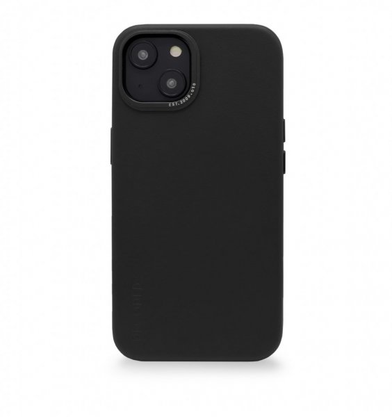 Decoded iPhone 14 Plus Cover med Læder Bagside Sort
