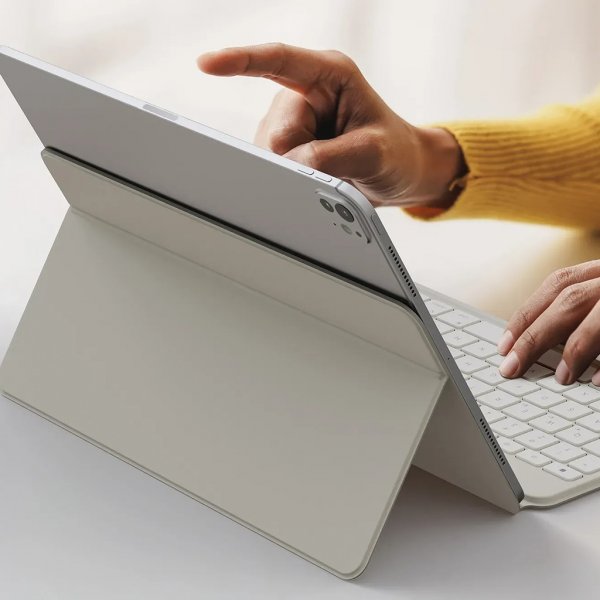Satechi On-the-Go Bluetooth-tastatur med stativ sand