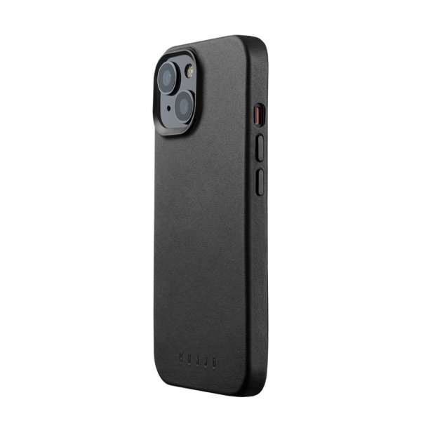 Mujjo iPhone 15 Cover Full Læder Etui Sort