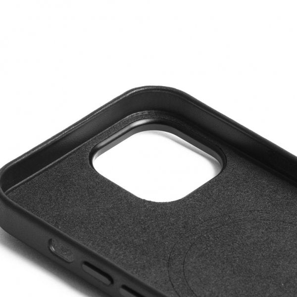Mujjo iPhone 15 Cover Full Læder Etui Sort