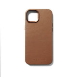 Mujjo iPhone 15 Cover Full Leather Case Dark Tan