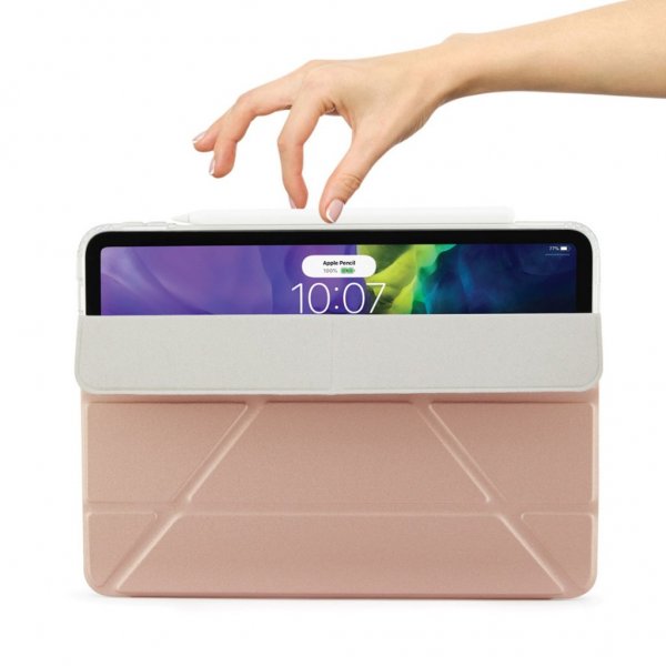 Pipetto iPad Air 10.9 (gen 4/5) Etui Metallic Origami Rosaguld