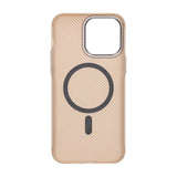 iPhone 14 Pro Max Cover Kulfibermønster MagSafe Guld
