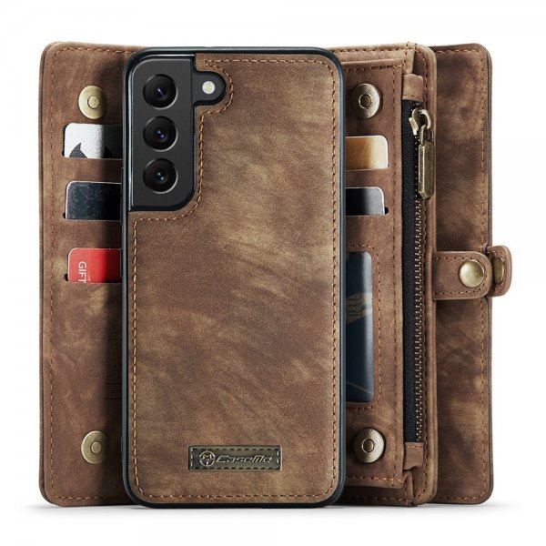 CaseMe Samsung Galaxy S22 Etui 008 Series Aftageligt Cover Brun
