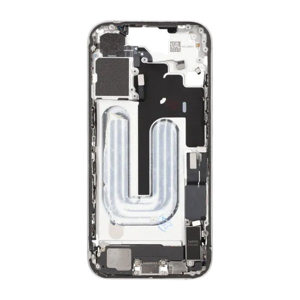 Midterramme med smådele til iPhone 16 - Hvid OEM