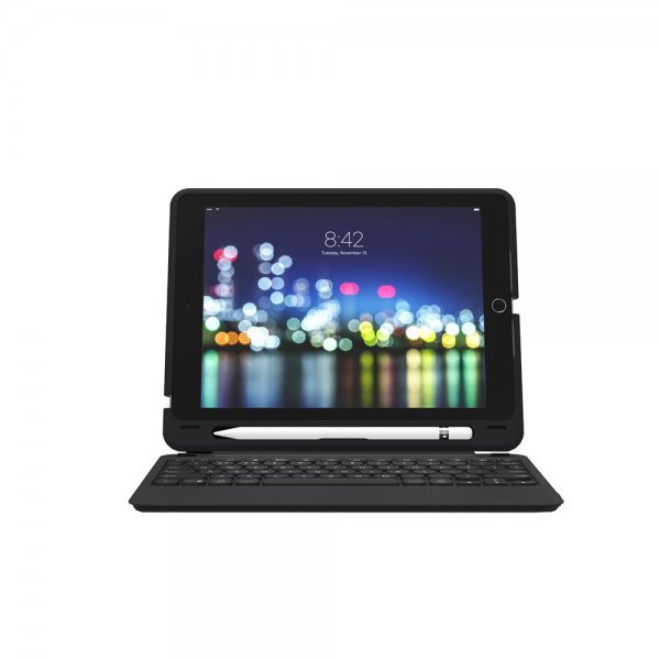 ZAGG iPad 10.2 Etui med Tastatur Slim Book Go Nordisk Sort
