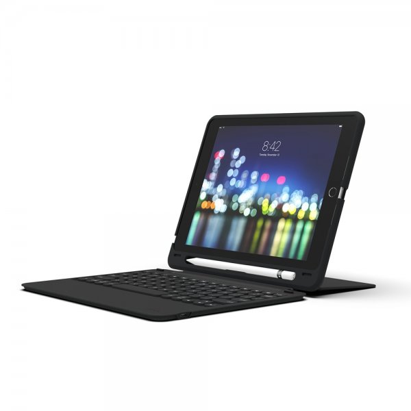 ZAGG iPad 10.2 Etui med Tastatur Slim Book Go Nordisk Sort